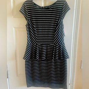 Summer dress- Black with white stripes